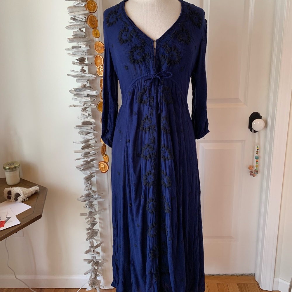 Free People Embroidered Folk Dress